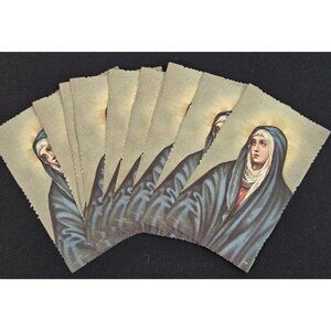 Vintage Holy Cards Lot 10pc NOS Virgin Mary Italy